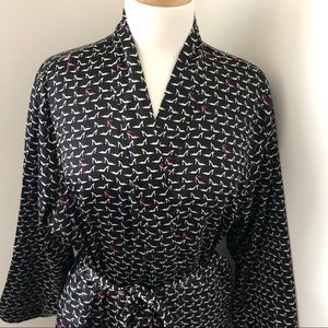 MORGAN TAYLOR Women's NWOT Short Satiny Robe LARGE